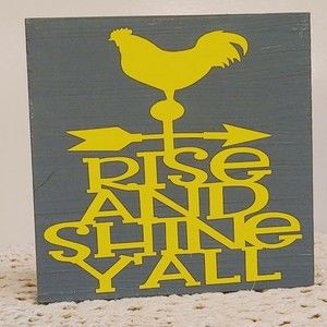Handmade Tiered Tray Decor/Mini Wood Sign/Risen and Shine Y'all Farmhouse Decor